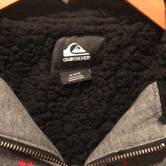 Quiksilver Sweatshirt jacket size medium 10 - 12 - Picture 3 of 6